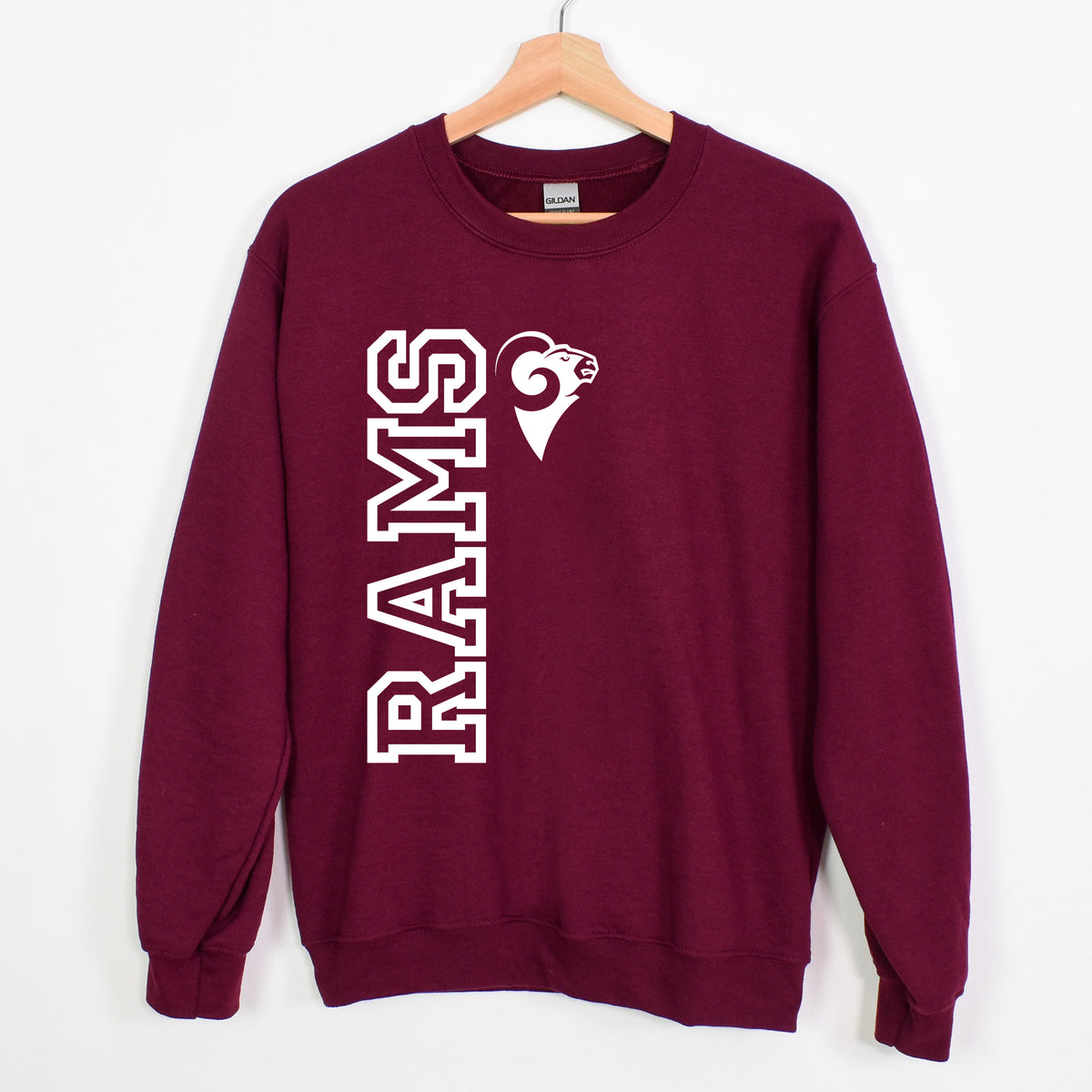 Rams Vertical Maroon Sweatshirt