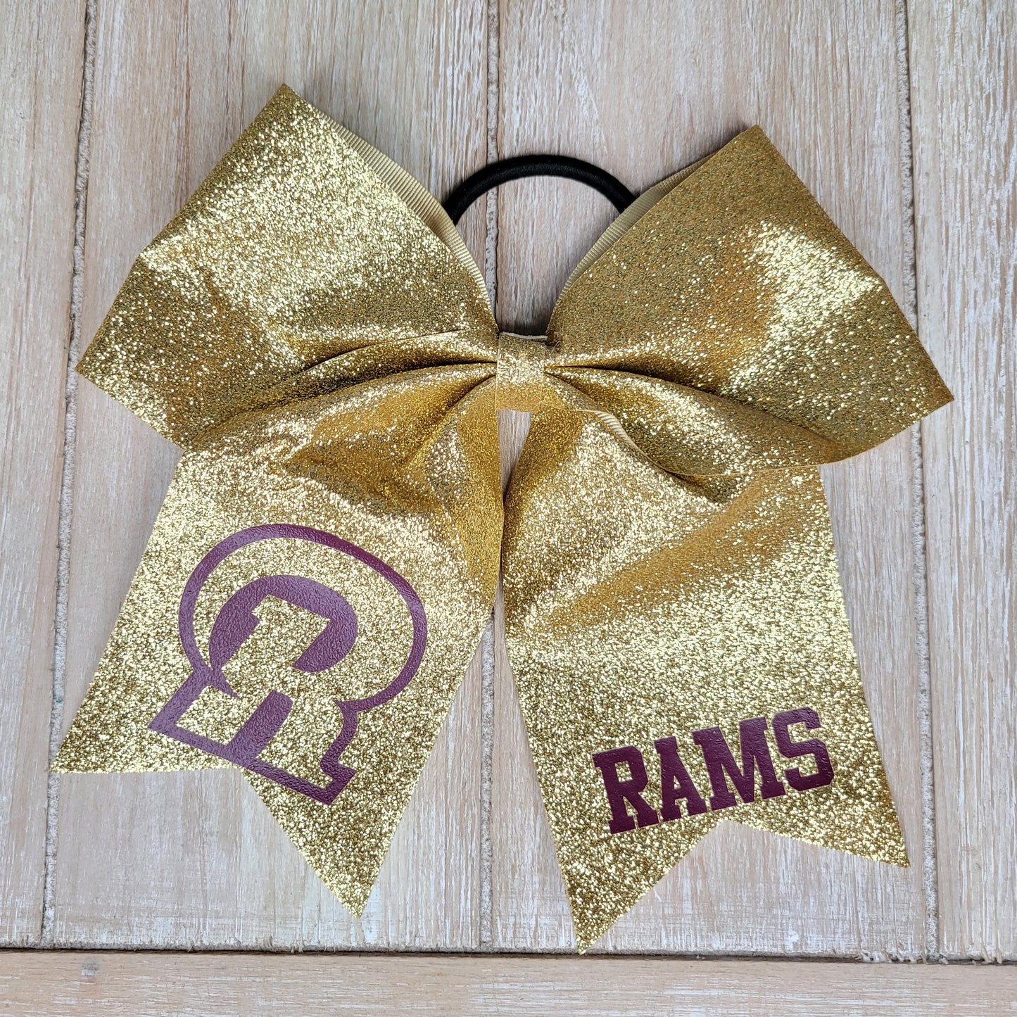 Glitter Gold Hair Bow