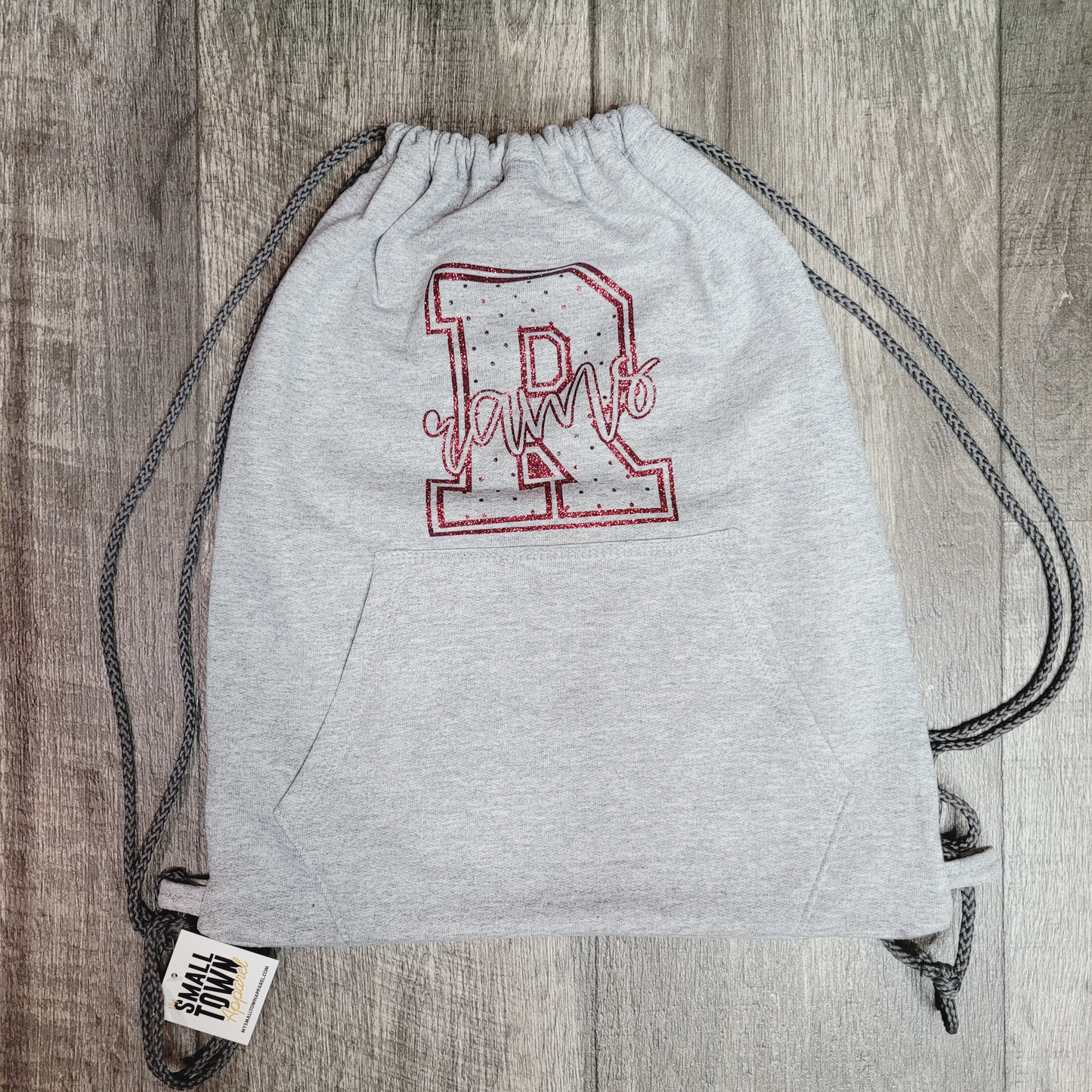 Rams Glitter Drawstring Backpack