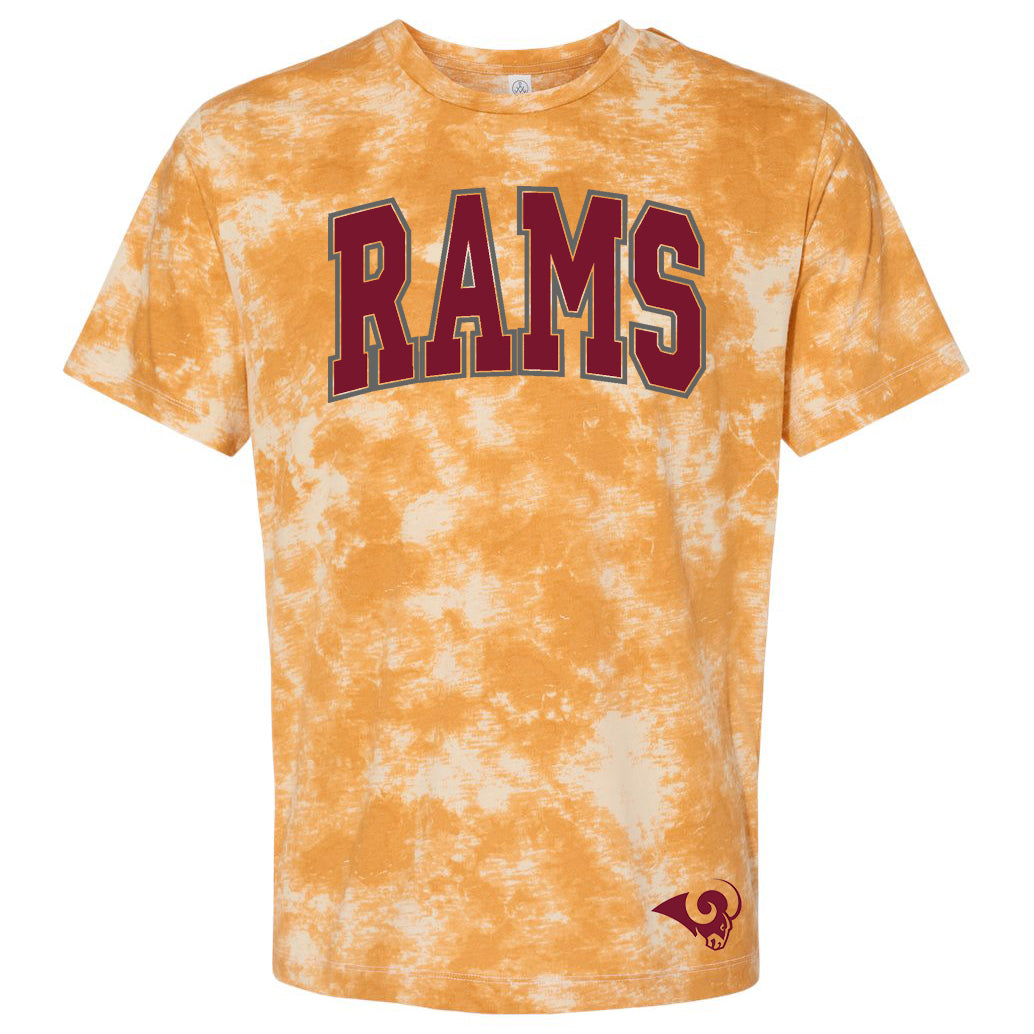 Gold Tie Dye Rams Shirt