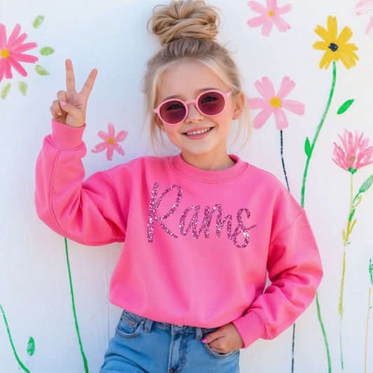 Pink Out Ross Rams Sweatshirt - Youth