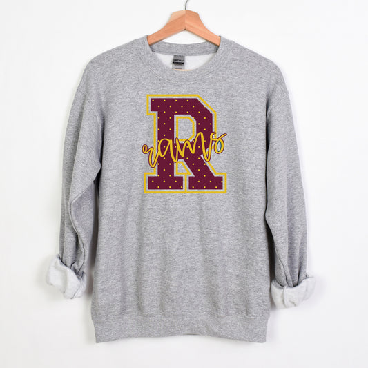 Ross Rams Sweatshirt Polka Dot R- Adult