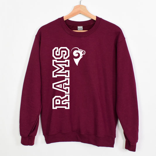 Rams Vertical Maroon Sweatshirt