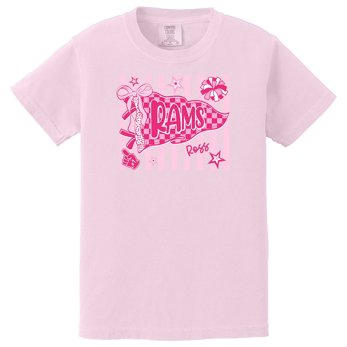 Pink Out Ross Rams Shirt - Youth