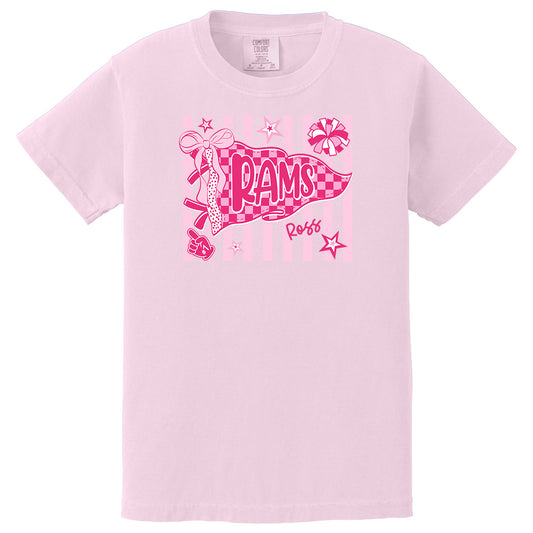 Pink Out Ross Rams Shirt - Youth