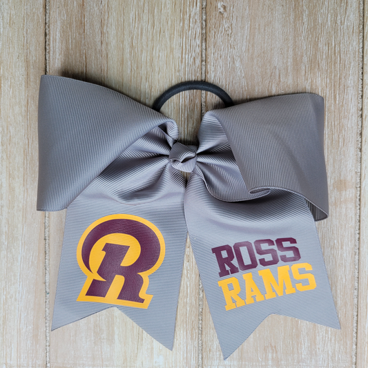 Gray Ross Rams Hair Bow