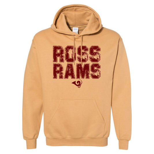 Distressed Ross Rams Hoodie - Adult