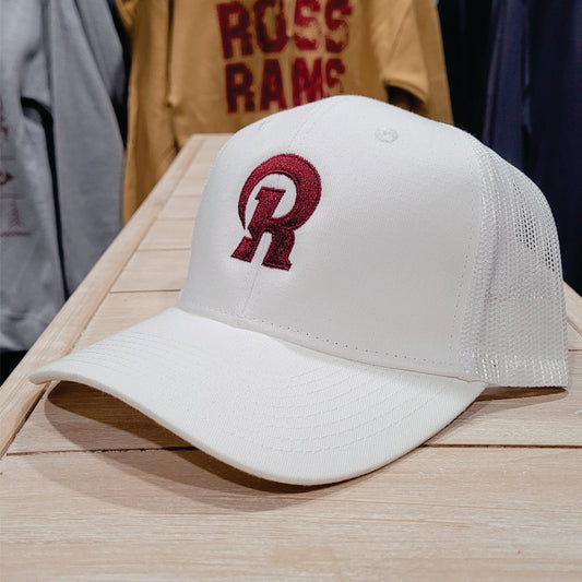 White Ross R Hat